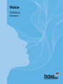 The Royal Conservatory of Music Voice Syllabus, 2025 Edition book cover with a blue vocal design