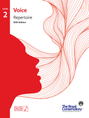 The Royal Conservatory of Music Level 2 Voice Repertoire 2025 Edition book cover with a red vocal design